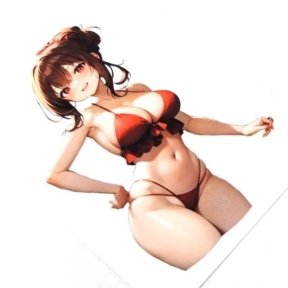 Beach Time Anime Decal | Let's Go For A Swim Waterproof Sticker