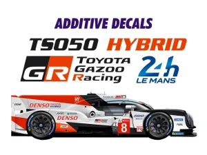 Blue Stuff Toyota TS050 Hybrid Le Mans 2018 markings Decals - 1/24 Scale