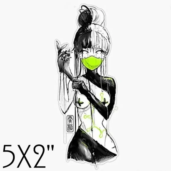 Demon Nurse Anime Decal | Let Me Get My Gloves On First Waterproof Sticker