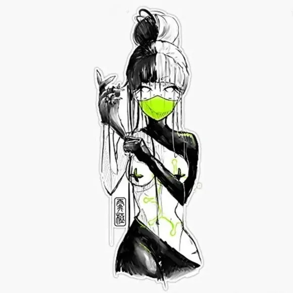 Demon Nurse Anime Decal | Let Me Get My Gloves On First Waterproof Sticker