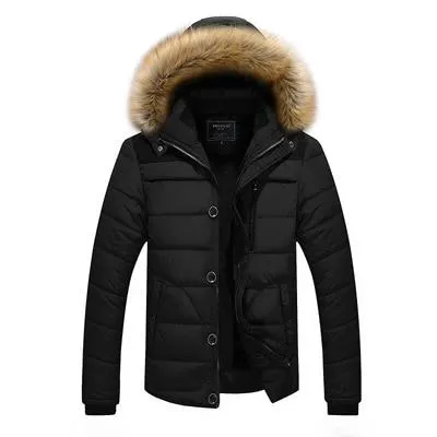 DIMUSI Mens Winter Jacket Male -25 'C Thick Thermal Cotton Parka Coats Mens Casual Faux Fur Collar Hoodies Jackets 6XL,TA270