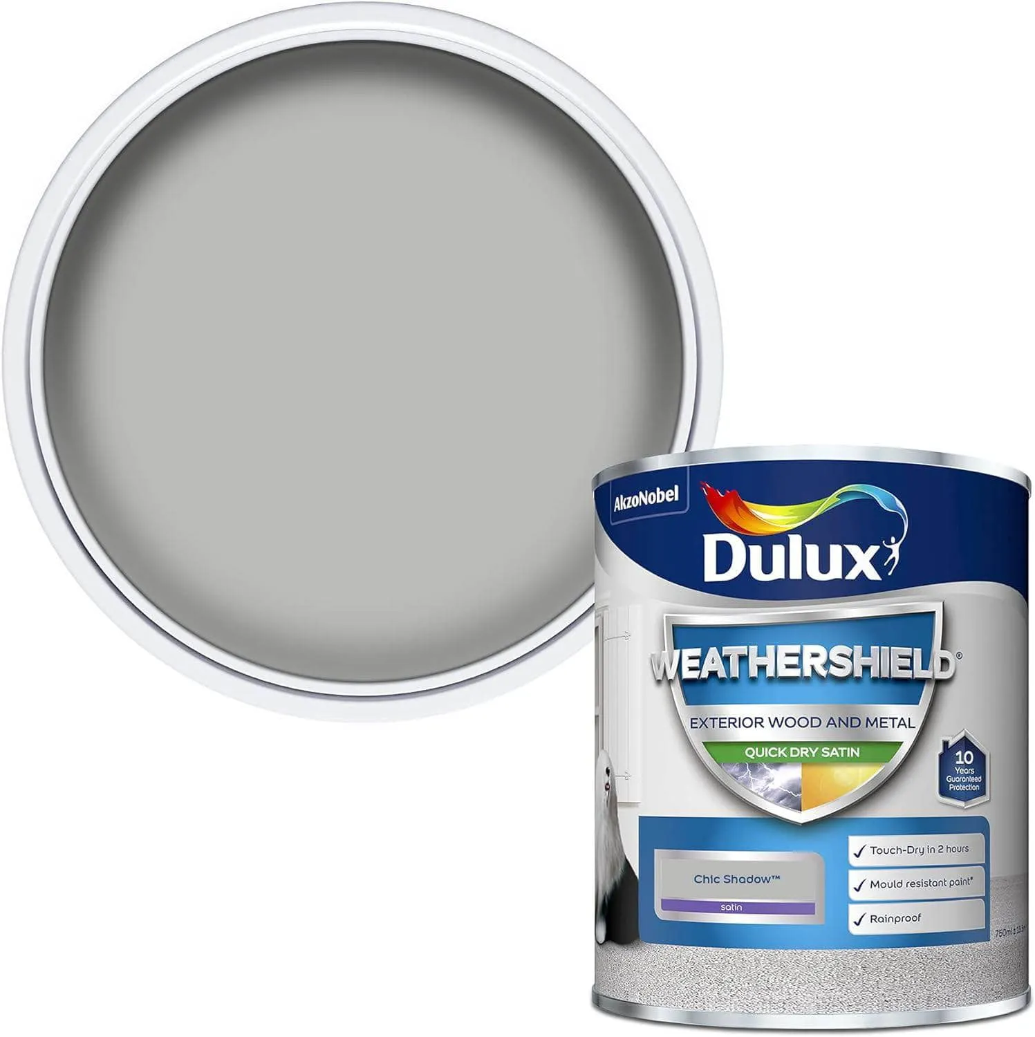 Dulux Weathershield Satin 750ml - Chic Shadow