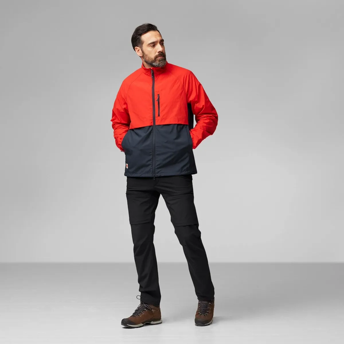 Fjällräven Men&#x27;s HC Hybrid Wind Jacket Dark Navy | Buy Fjällräven Men&#x27;s HC Hybrid Wind Jacket Dark Navy here | Outnorth