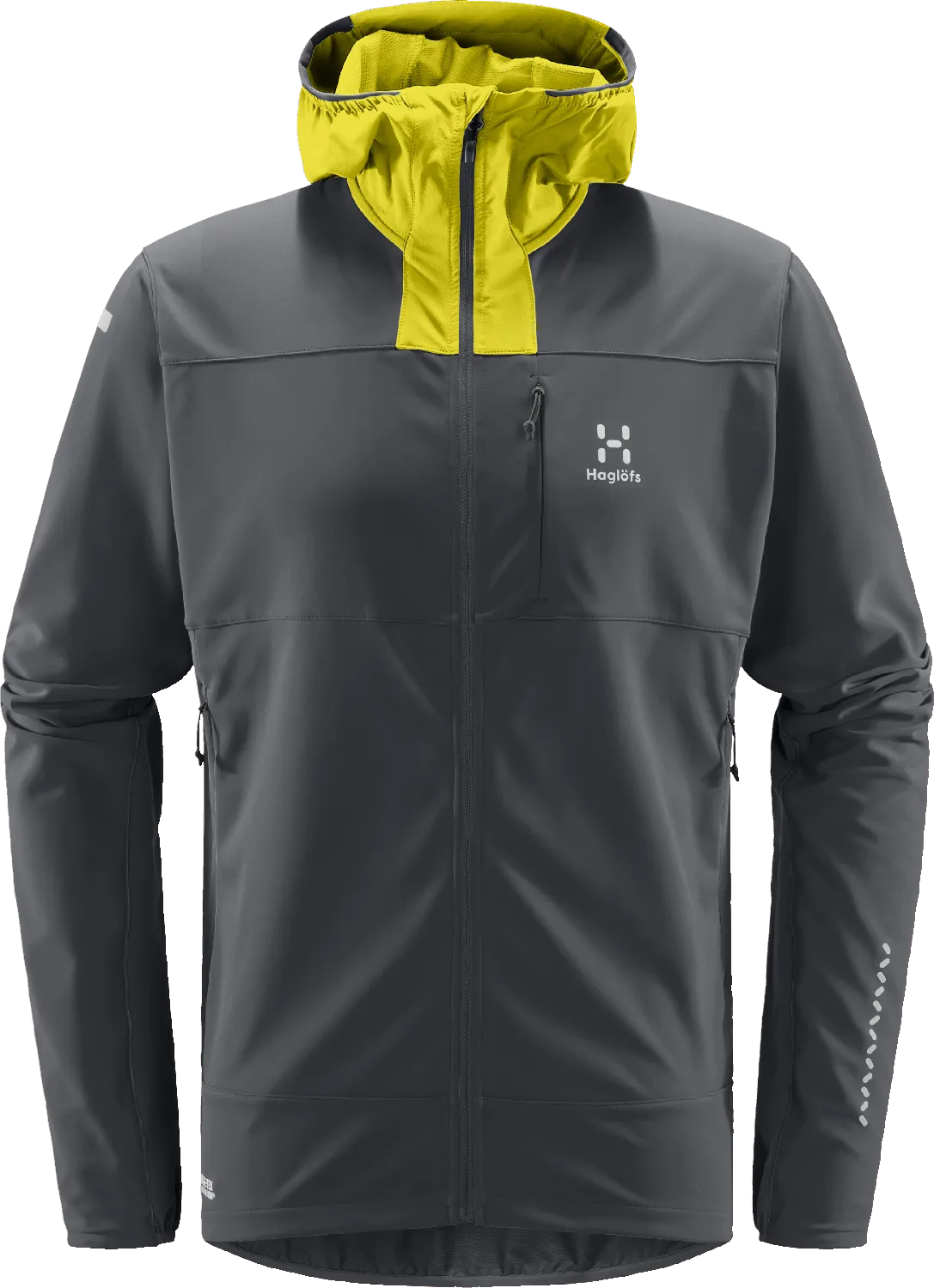 Haglöfs Men&#x27;s L.I.M Hybrid Softshell Jacket Magnetite/Aurora | Buy Haglöfs Men&#x27;s L.I.M Hybrid Softshell Jacket Magnetite/Aurora here | Outnorth