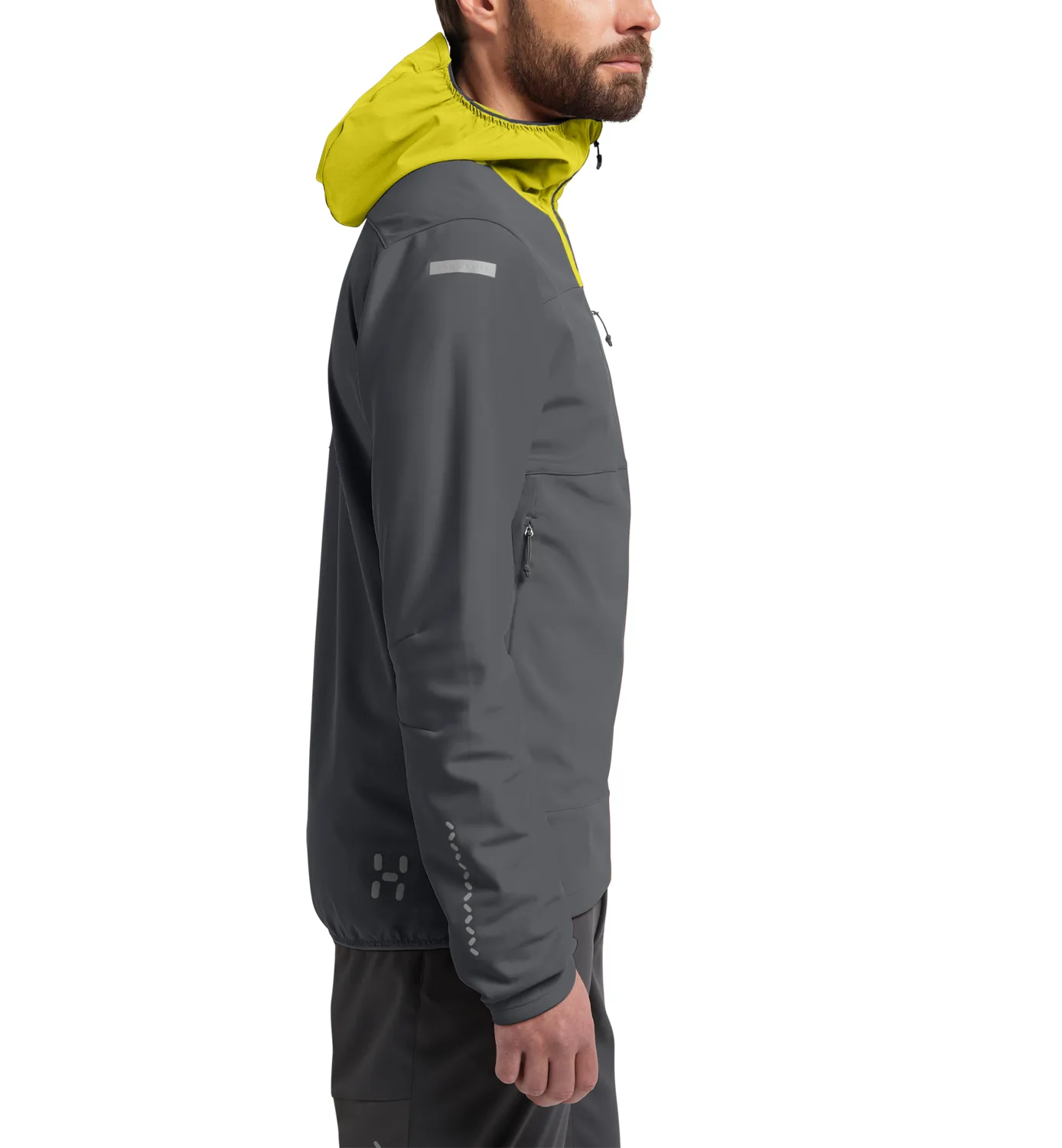 Haglöfs Men&#x27;s L.I.M Hybrid Softshell Jacket Magnetite/Aurora | Buy Haglöfs Men&#x27;s L.I.M Hybrid Softshell Jacket Magnetite/Aurora here | Outnorth