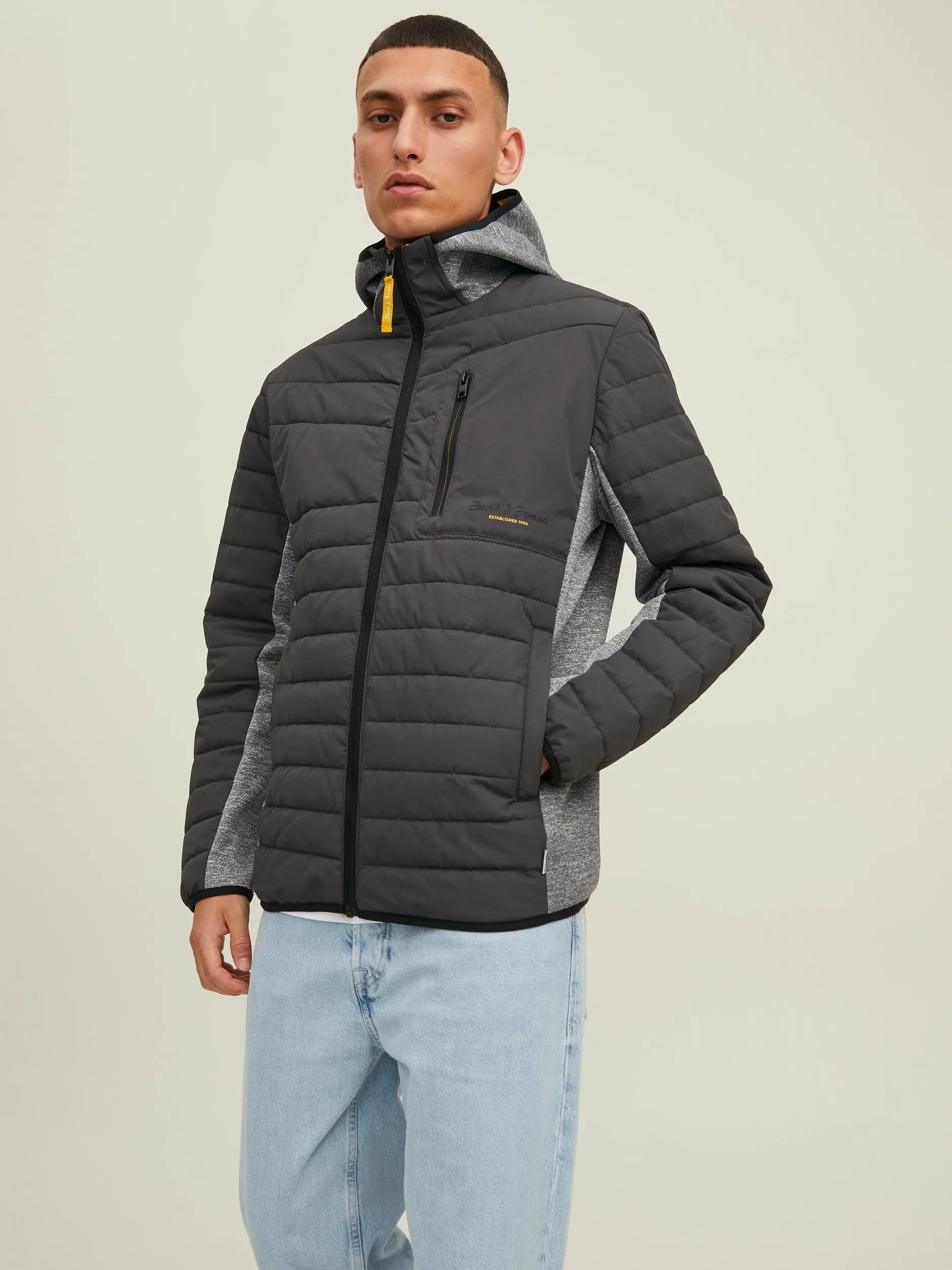 Jack & Jones JCOBERG Hybrid Jacket -ASPHALT