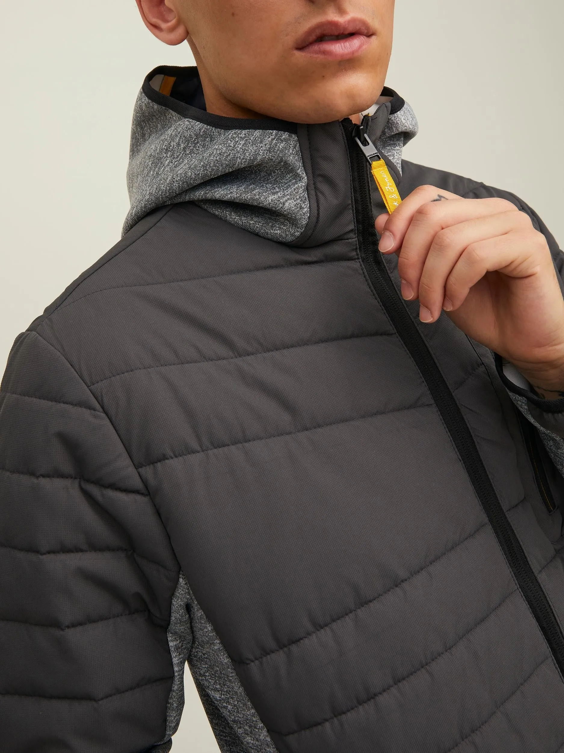 Jack & Jones JCOBERG Hybrid Jacket -ASPHALT