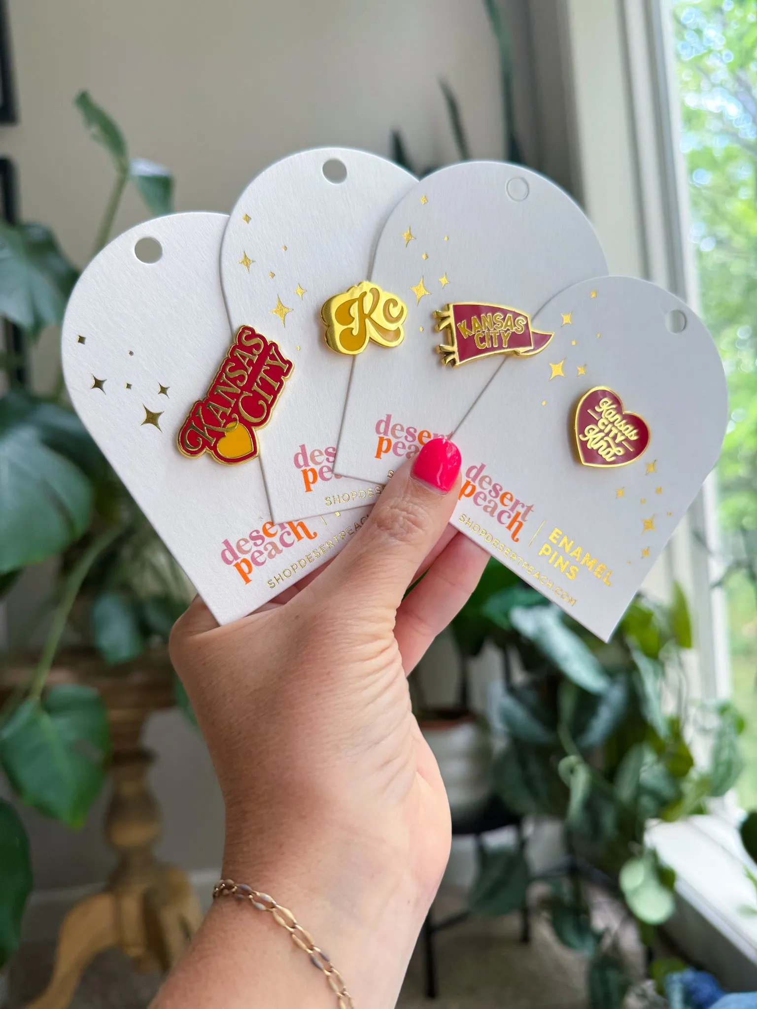 Kansas City Pins - Red & Yellow