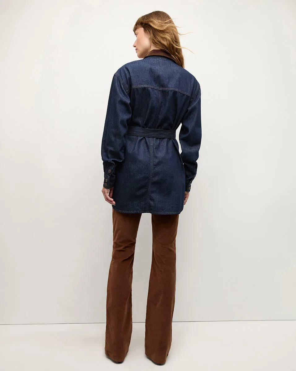 Mikaela Shacket With Corduroy Collar