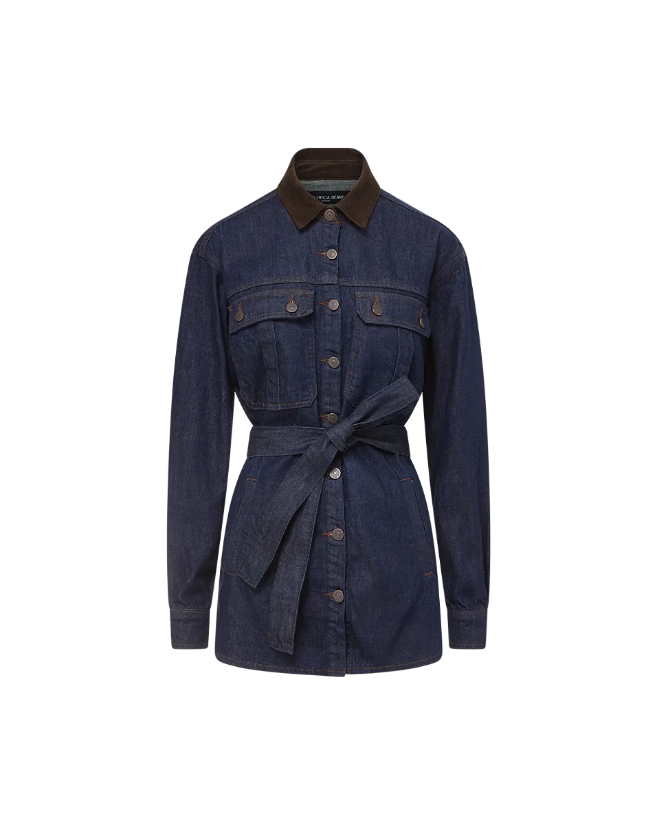 Mikaela Shacket With Corduroy Collar
