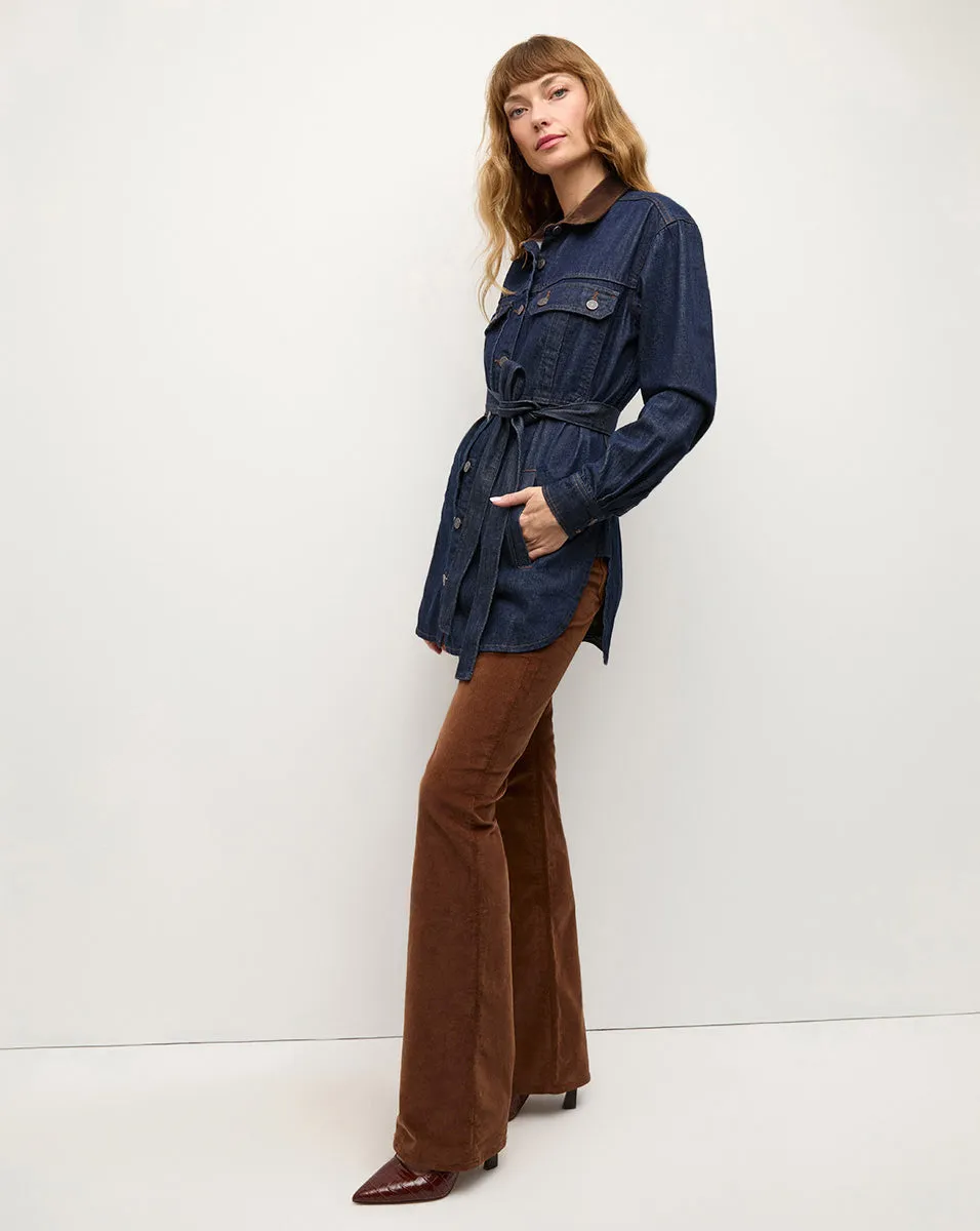 Mikaela Shacket With Corduroy Collar