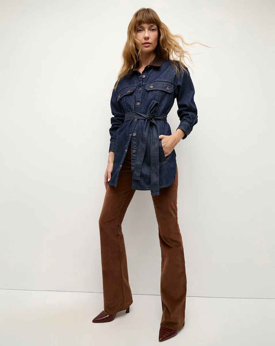 Mikaela Shacket With Corduroy Collar