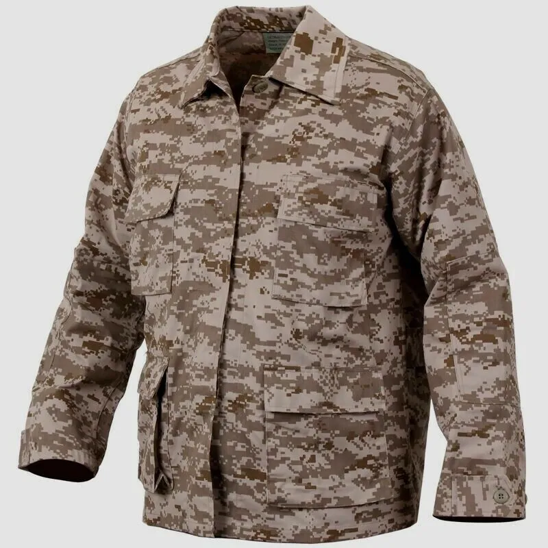 MILITARY STYLE DIGITAL DESERT BDU CAMOUFLAGE FATIGUE SHIRT /JACKET