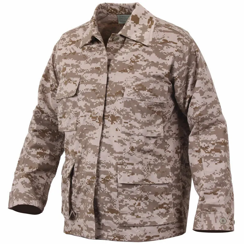 MILITARY STYLE DIGITAL DESERT BDU CAMOUFLAGE FATIGUE SHIRT /JACKET