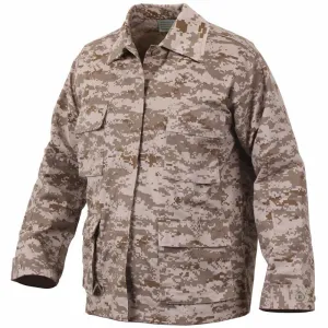 MILITARY STYLE DIGITAL DESERT BDU CAMOUFLAGE FATIGUE SHIRT /JACKET