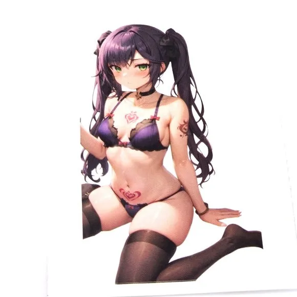 Model Anime Decal | Purple Strike A Pose Waterproof Sticker