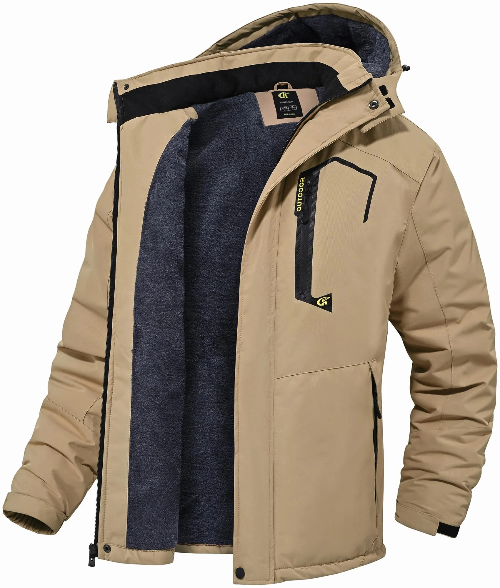 QPNGRP Mens Waterproof Ski Snowboard Jacket Winter Windproof Snow Coat