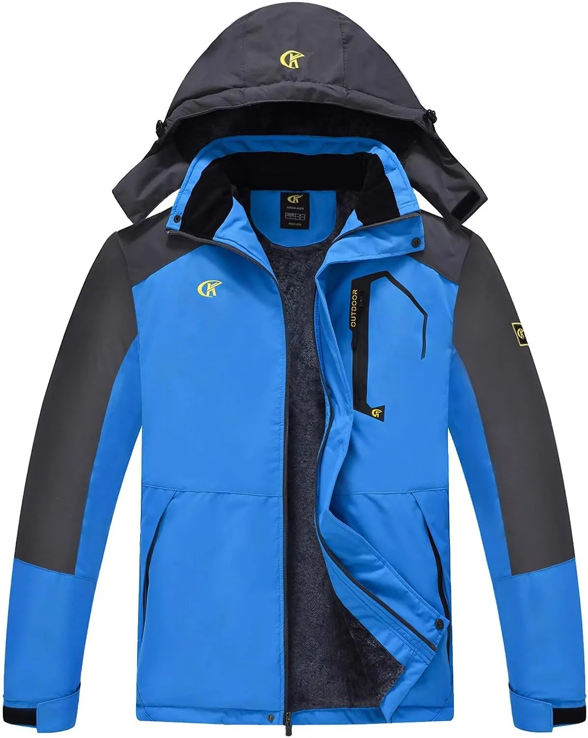 QPNGRP Mens Waterproof Ski Snowboard Jacket Winter Windproof Snow Coat