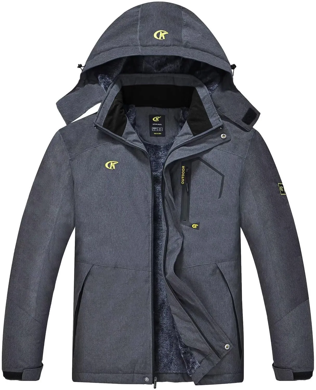 QPNGRP Mens Waterproof Ski Snowboard Jacket Winter Windproof Snow Coat