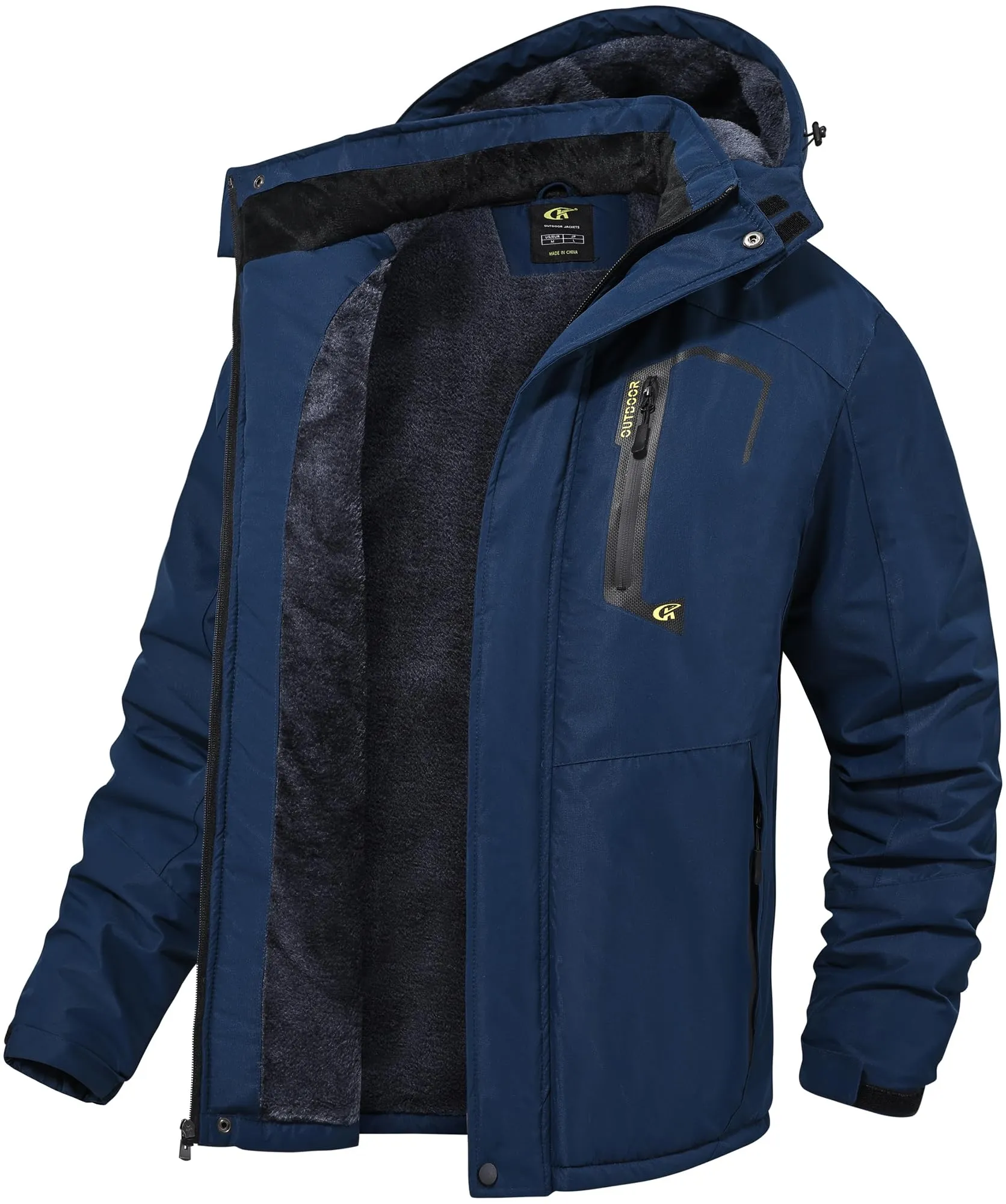 QPNGRP Mens Waterproof Ski Snowboard Jacket Winter Windproof Snow Coat