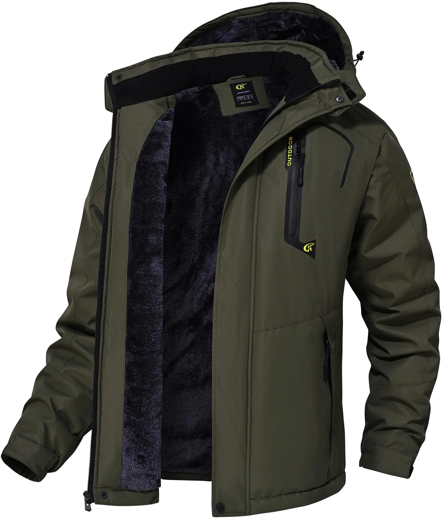 QPNGRP Mens Waterproof Ski Snowboard Jacket Winter Windproof Snow Coat