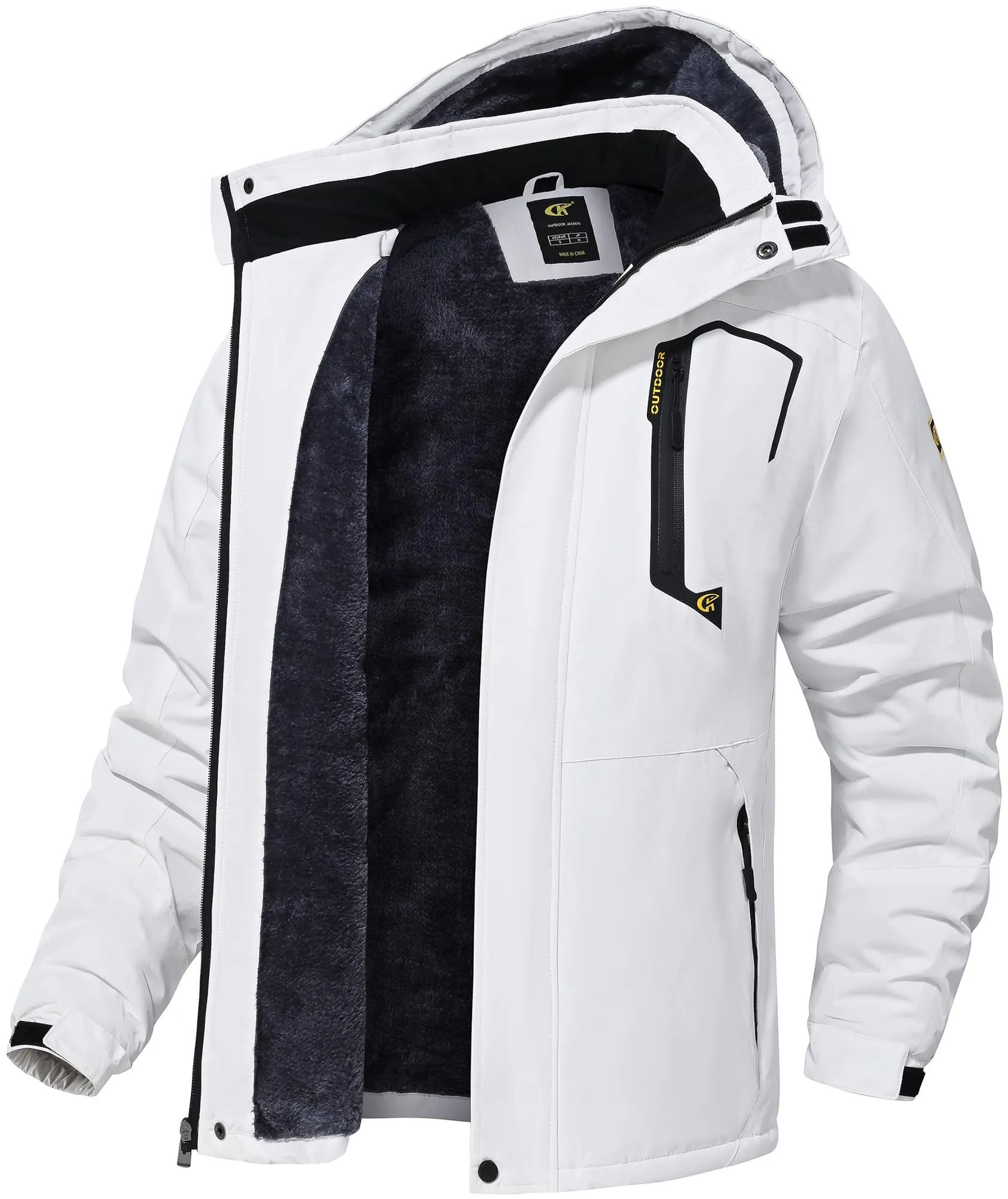 QPNGRP Mens Waterproof Ski Snowboard Jacket Winter Windproof Snow Coat