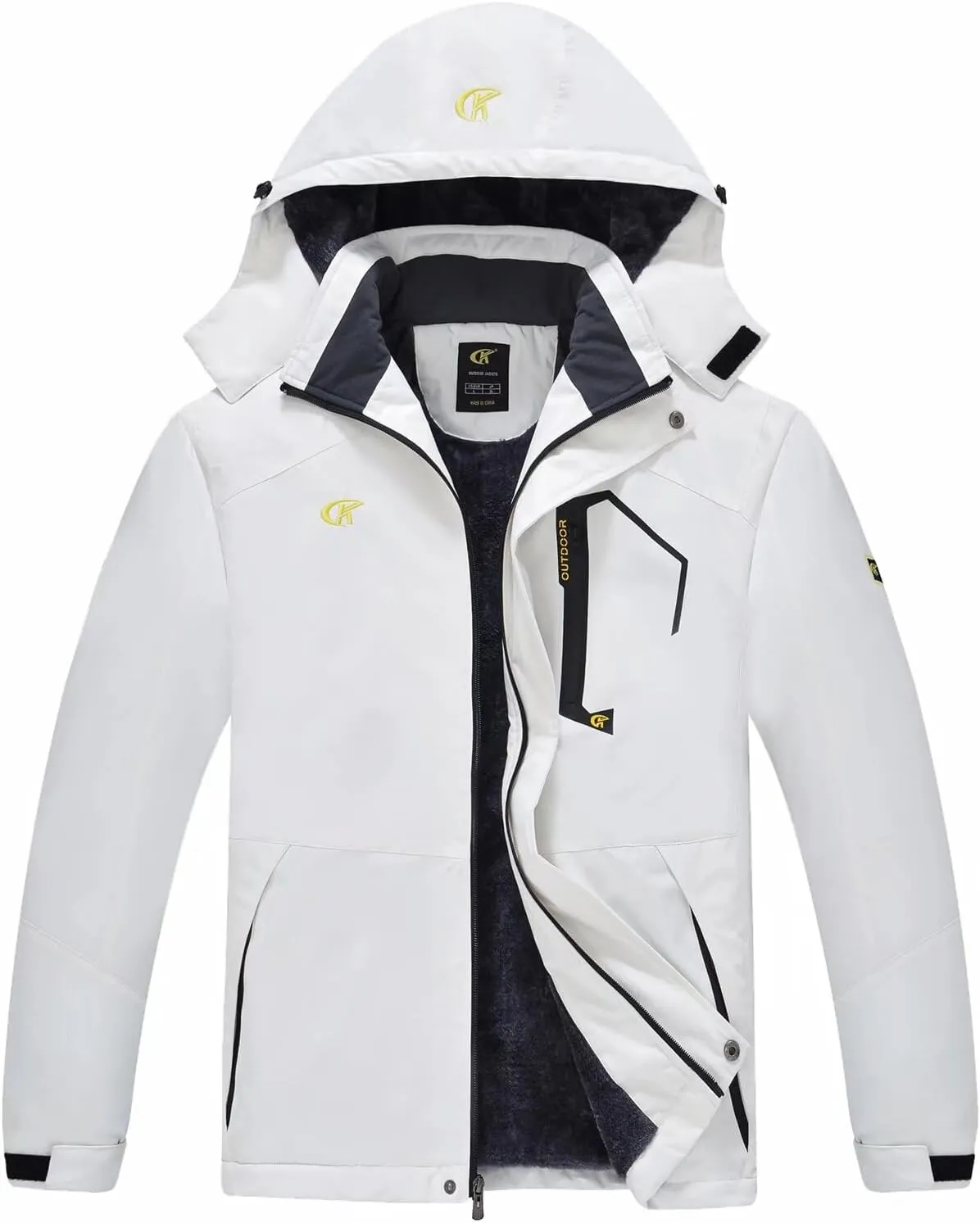 QPNGRP Mens Waterproof Ski Snowboard Jacket Winter Windproof Snow Coat