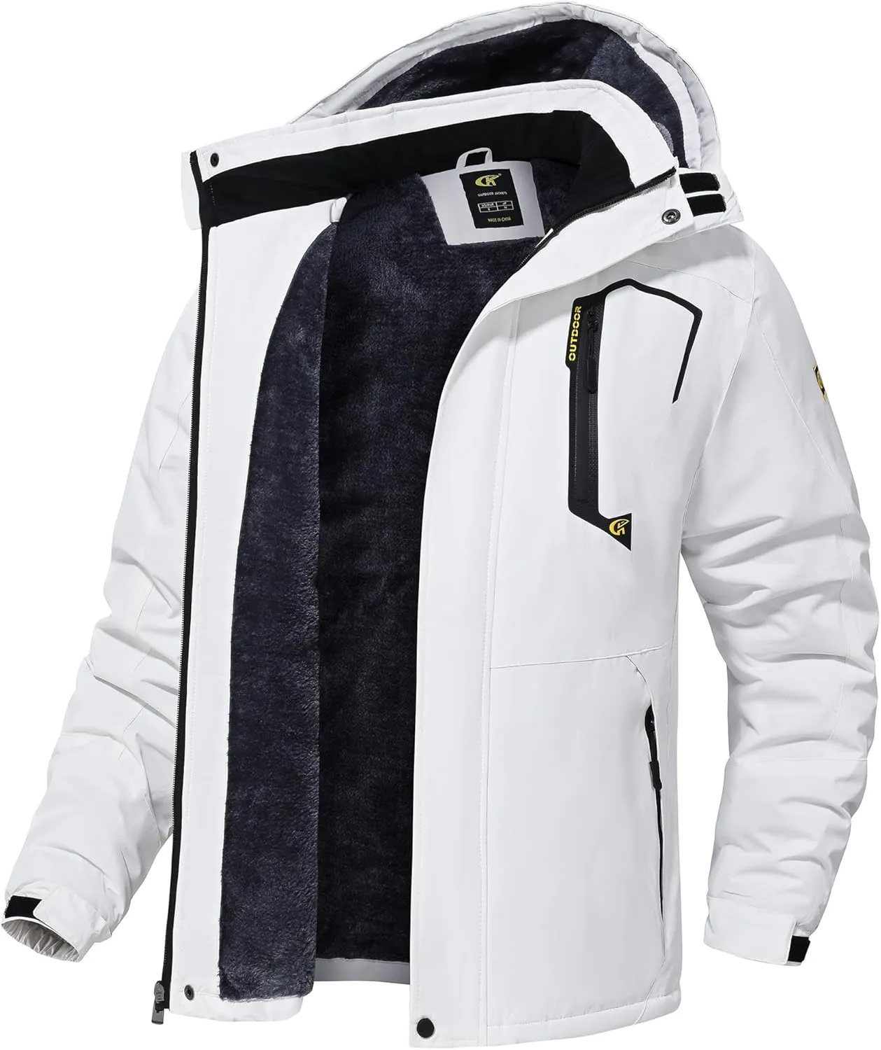 QPNGRP Mens Waterproof Ski Snowboard Jacket Winter Windproof Snow Coat