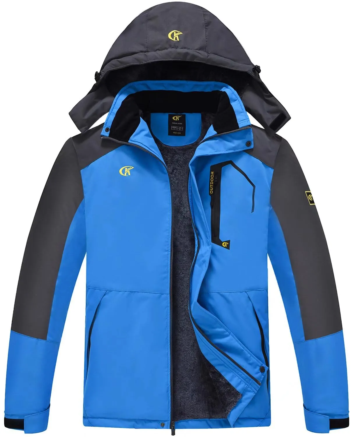 QPNGRP Mens Waterproof Ski Snowboard Jacket Winter Windproof Snow Coat