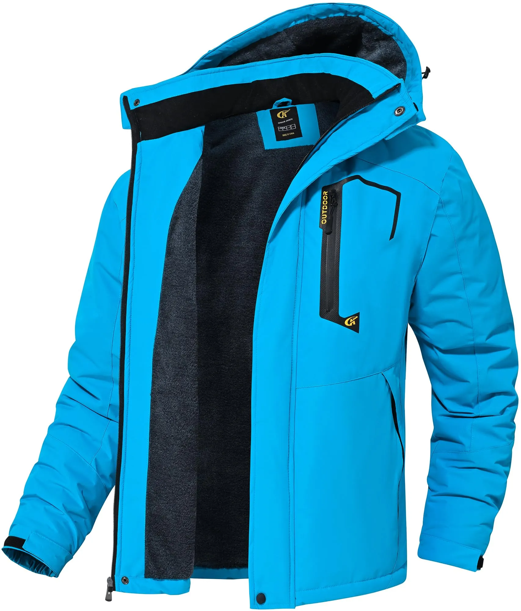 QPNGRP Mens Waterproof Ski Snowboard Jacket Winter Windproof Snow Coat