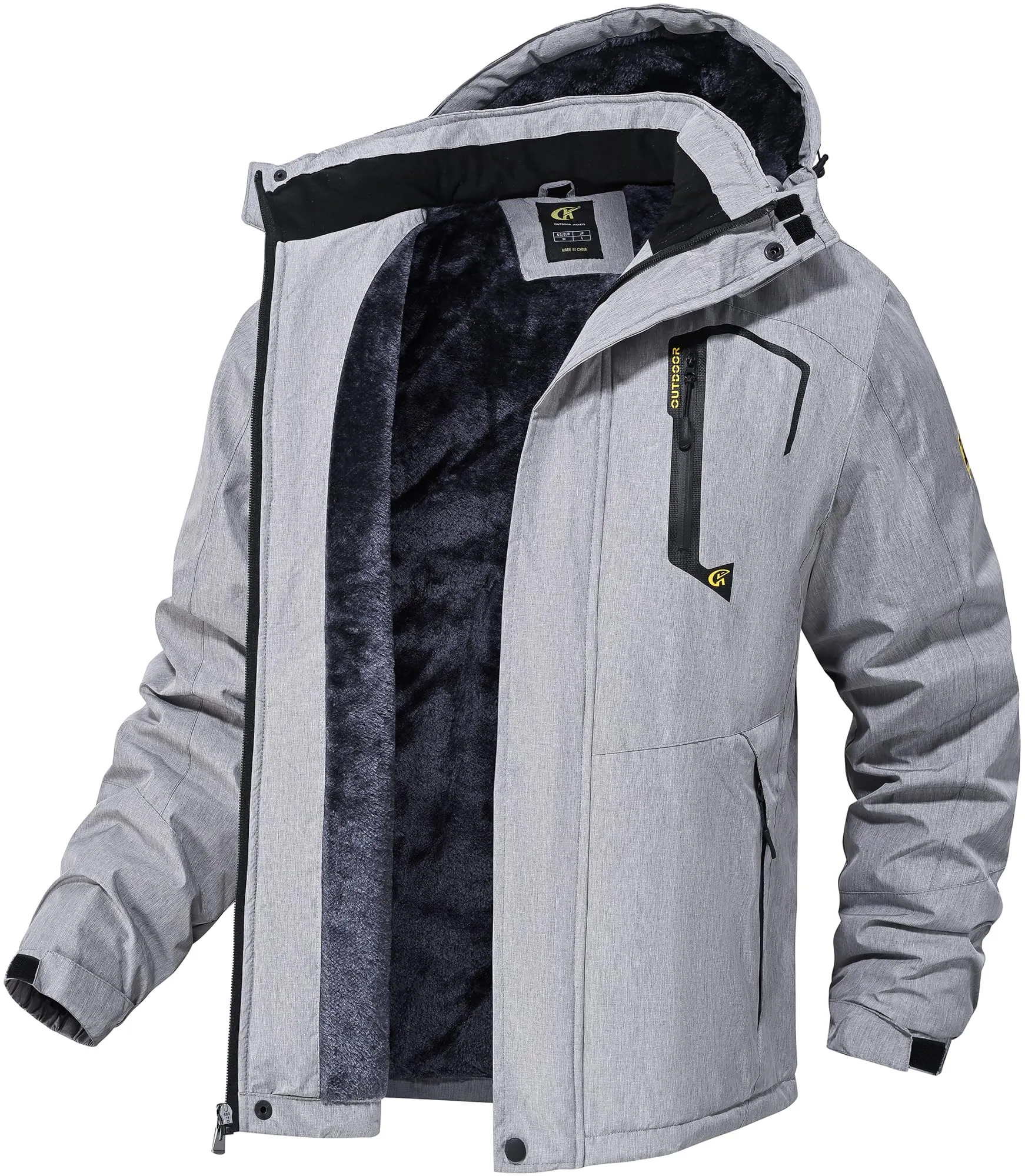 QPNGRP Mens Waterproof Ski Snowboard Jacket Winter Windproof Snow Coat