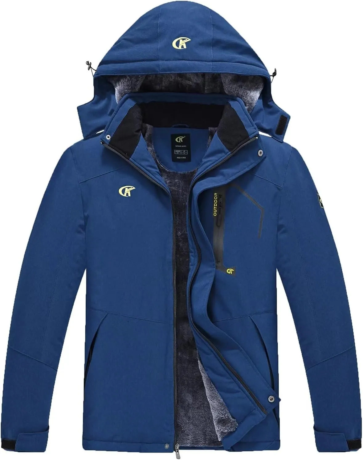 QPNGRP Mens Waterproof Ski Snowboard Jacket Winter Windproof Snow Coat