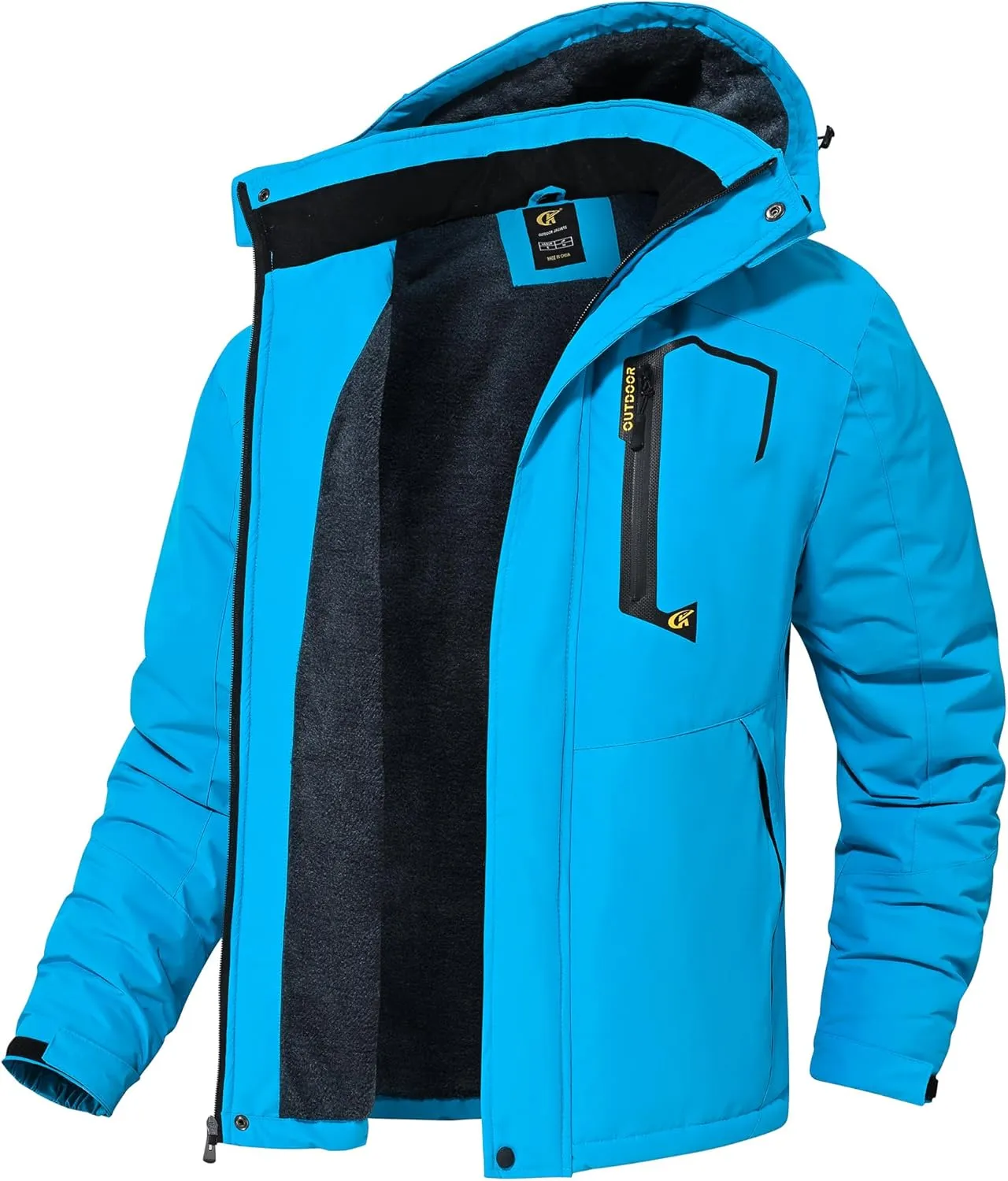 QPNGRP Mens Waterproof Ski Snowboard Jacket Winter Windproof Snow Coat