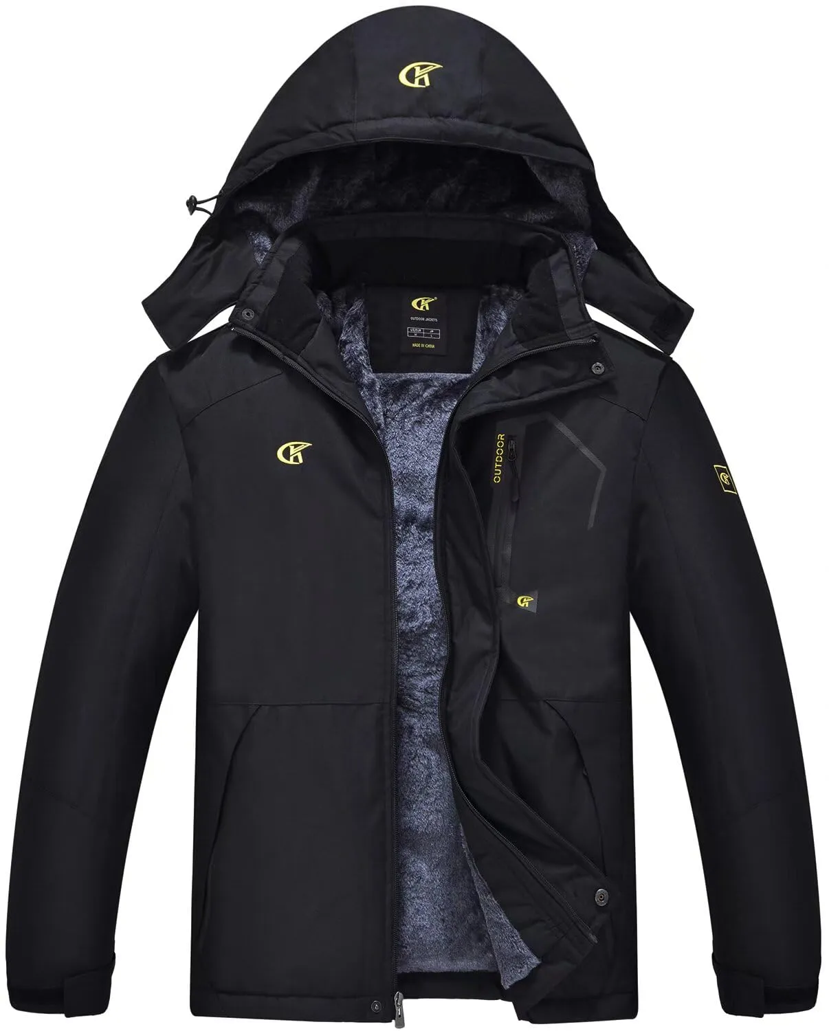 QPNGRP Mens Waterproof Ski Snowboard Jacket Winter Windproof Snow Coat