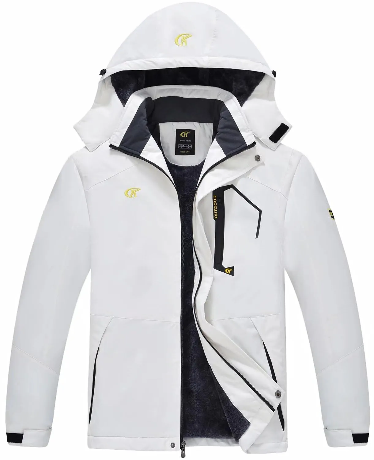 QPNGRP Mens Waterproof Ski Snowboard Jacket Winter Windproof Snow Coat