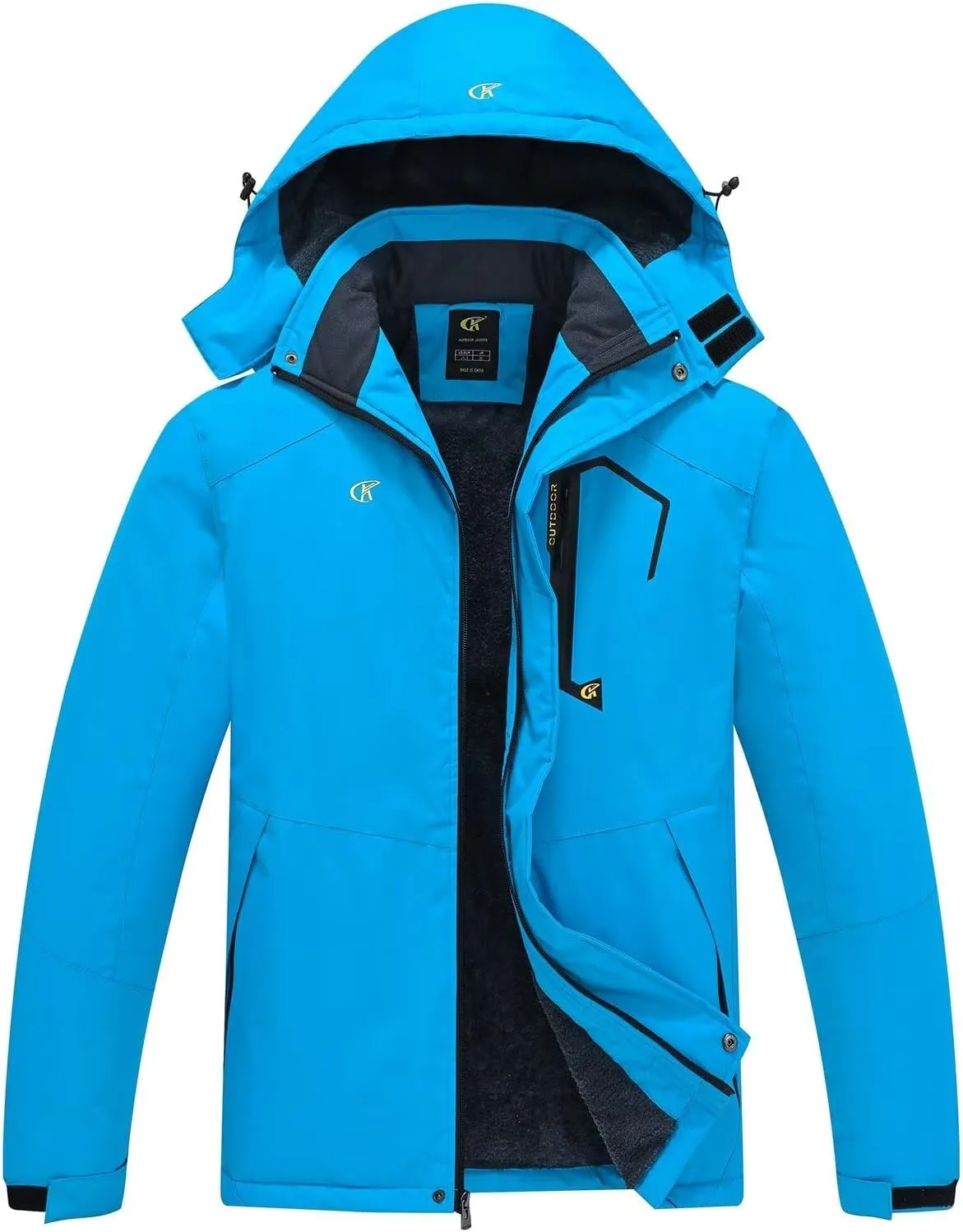 QPNGRP Mens Waterproof Ski Snowboard Jacket Winter Windproof Snow Coat