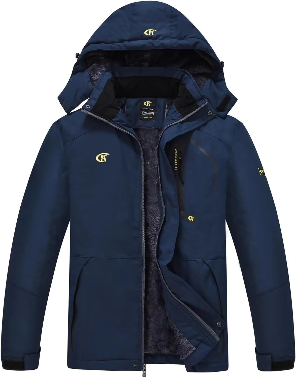 QPNGRP Mens Waterproof Ski Snowboard Jacket Winter Windproof Snow Coat
