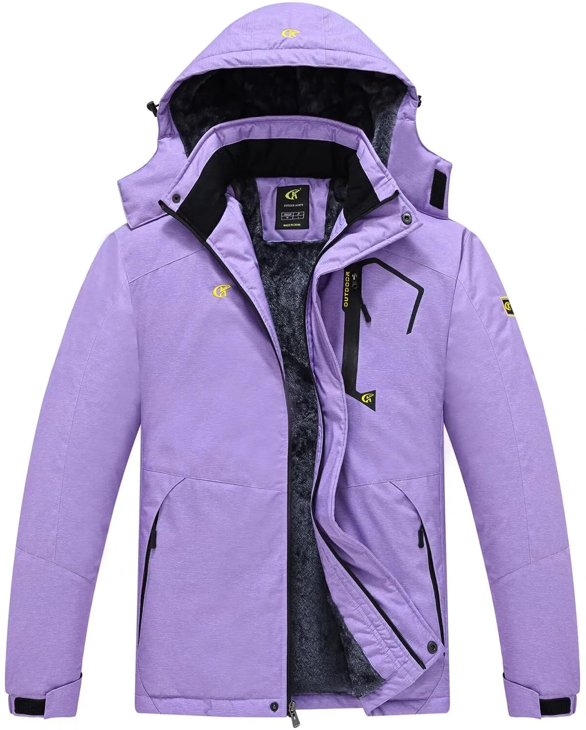 QPNGRP Mens Waterproof Ski Snowboard Jacket Winter Windproof Snow Coat