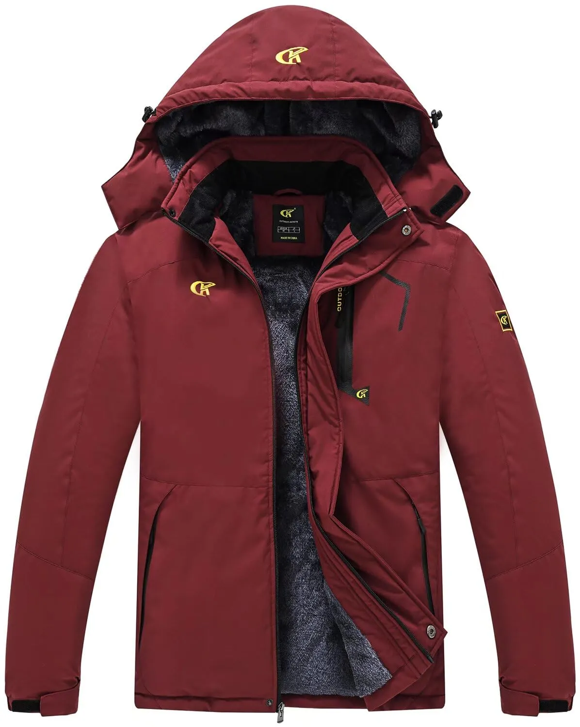 QPNGRP Mens Waterproof Ski Snowboard Jacket Winter Windproof Snow Coat