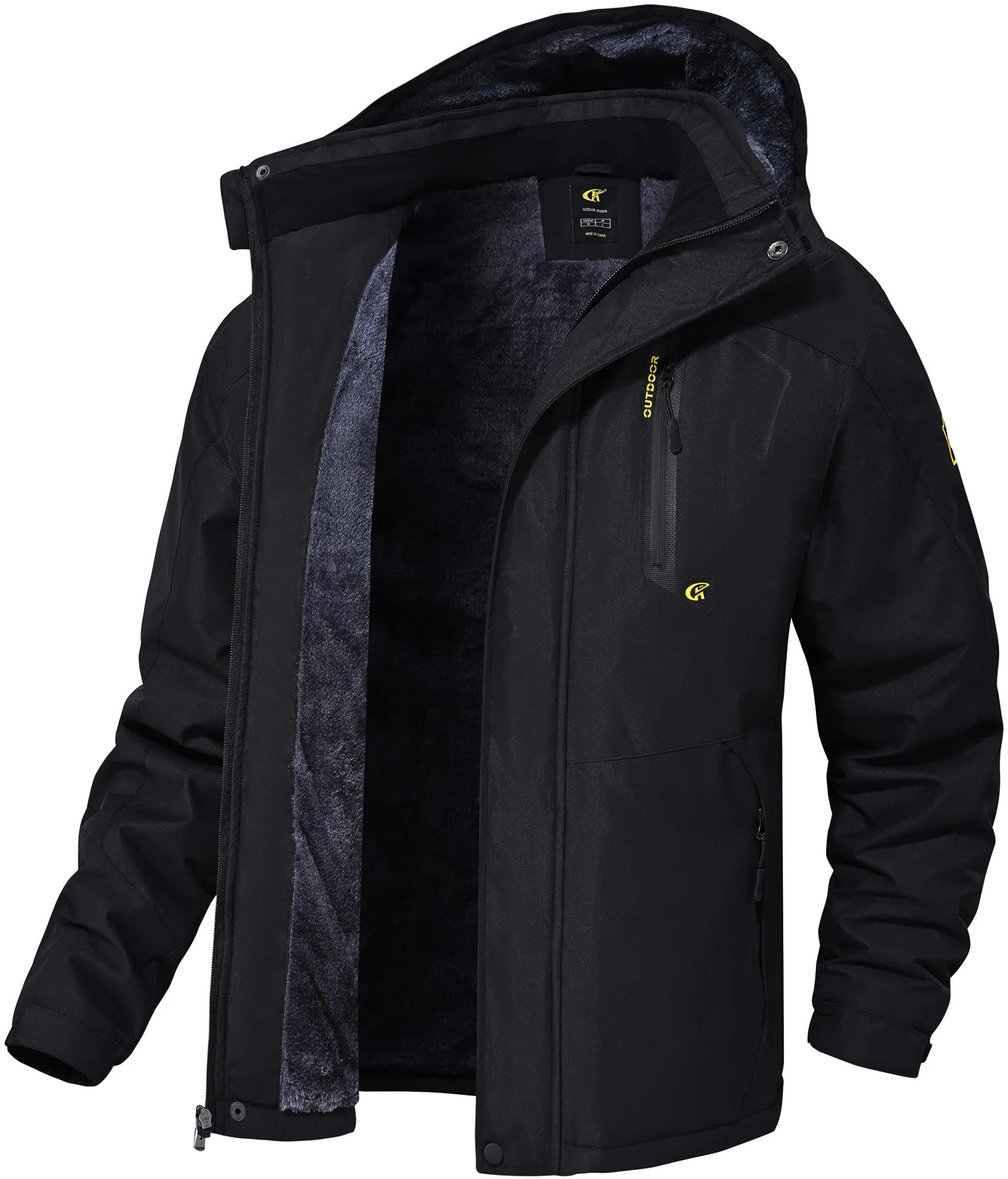 QPNGRP Mens Waterproof Ski Snowboard Jacket Winter Windproof Snow Coat