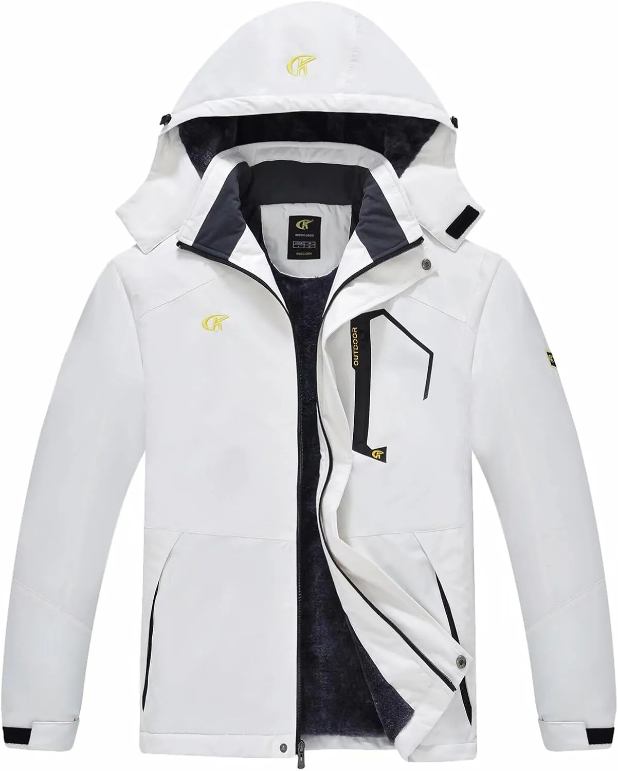 QPNGRP Mens Waterproof Ski Snowboard Jacket Winter Windproof Snow Coat