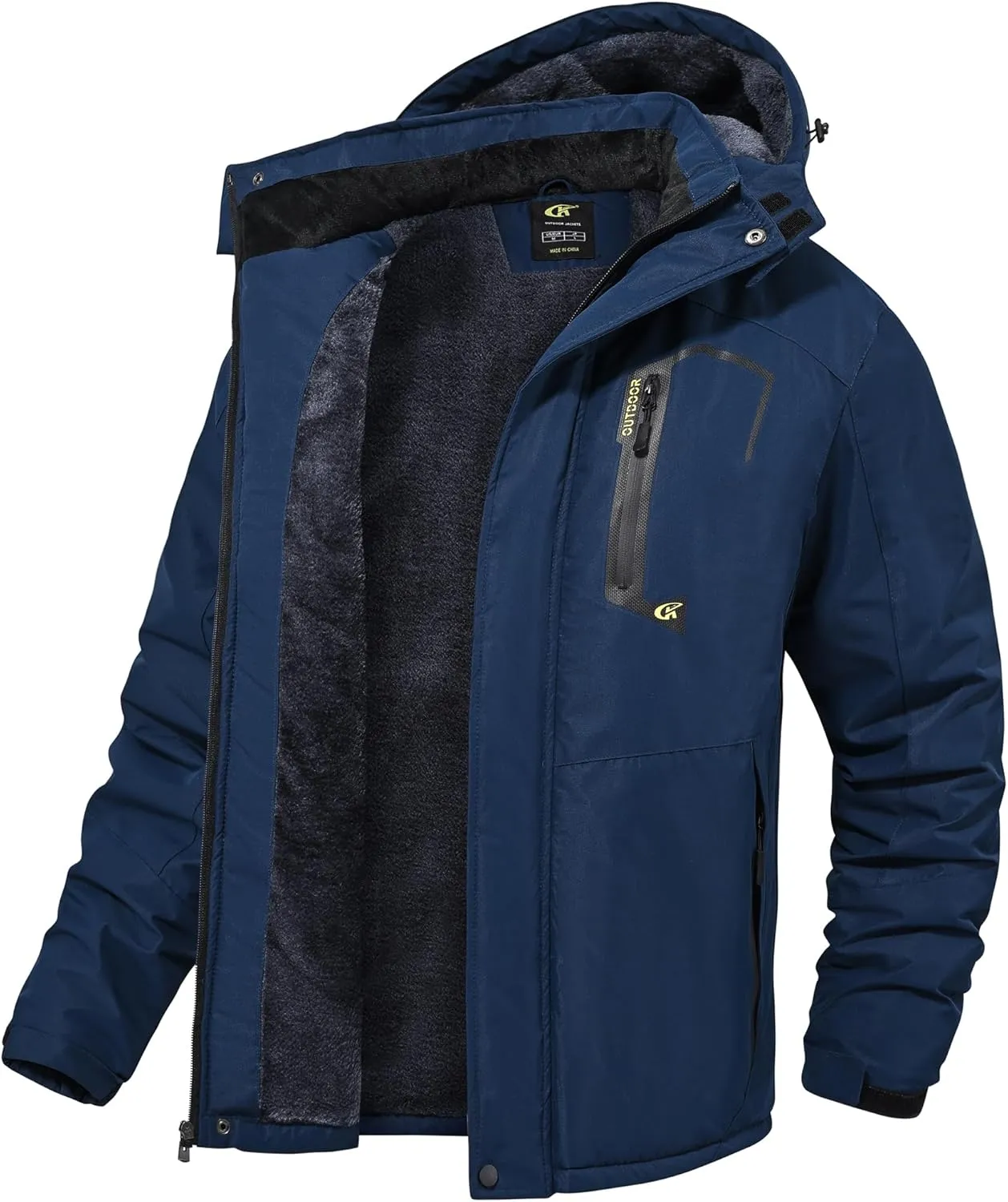 QPNGRP Mens Waterproof Ski Snowboard Jacket Winter Windproof Snow Coat