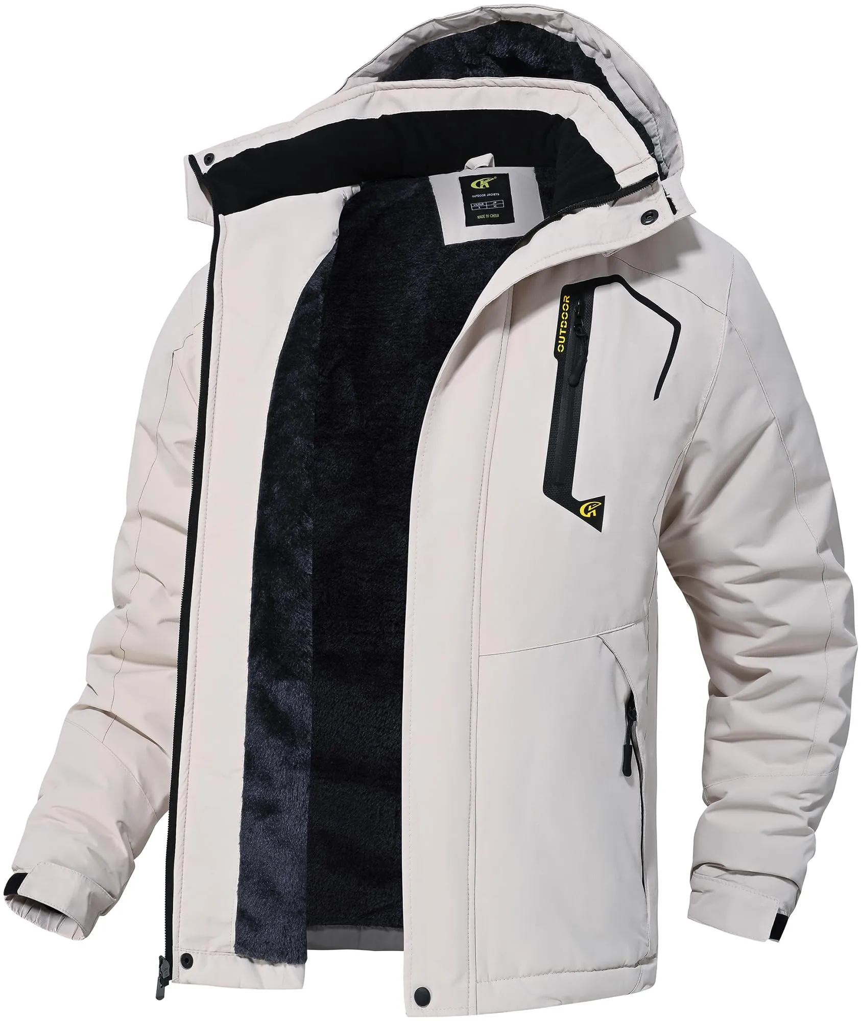 QPNGRP Mens Waterproof Ski Snowboard Jacket Winter Windproof Snow Coat