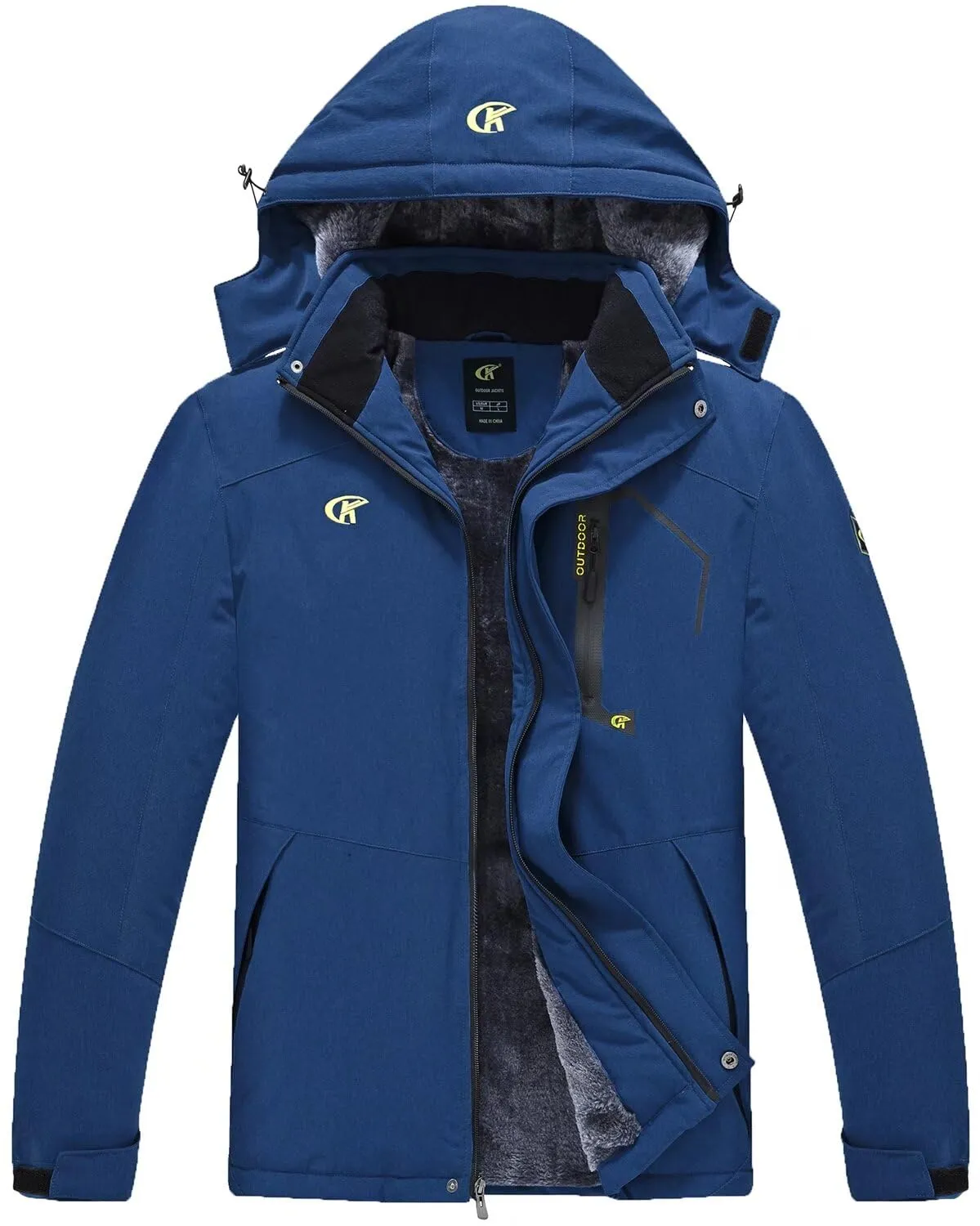 QPNGRP Mens Waterproof Ski Snowboard Jacket Winter Windproof Snow Coat