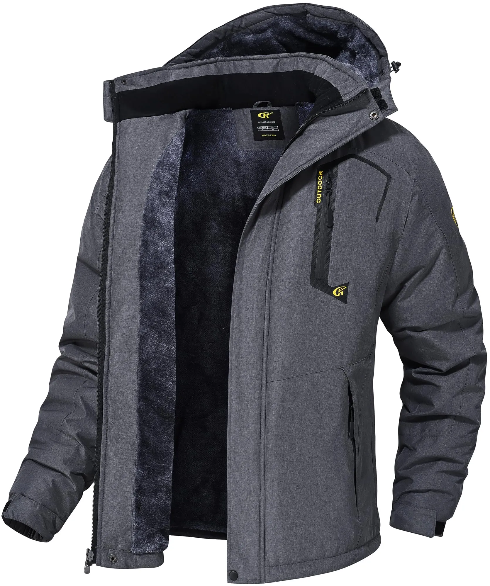 QPNGRP Mens Waterproof Ski Snowboard Jacket Winter Windproof Snow Coat
