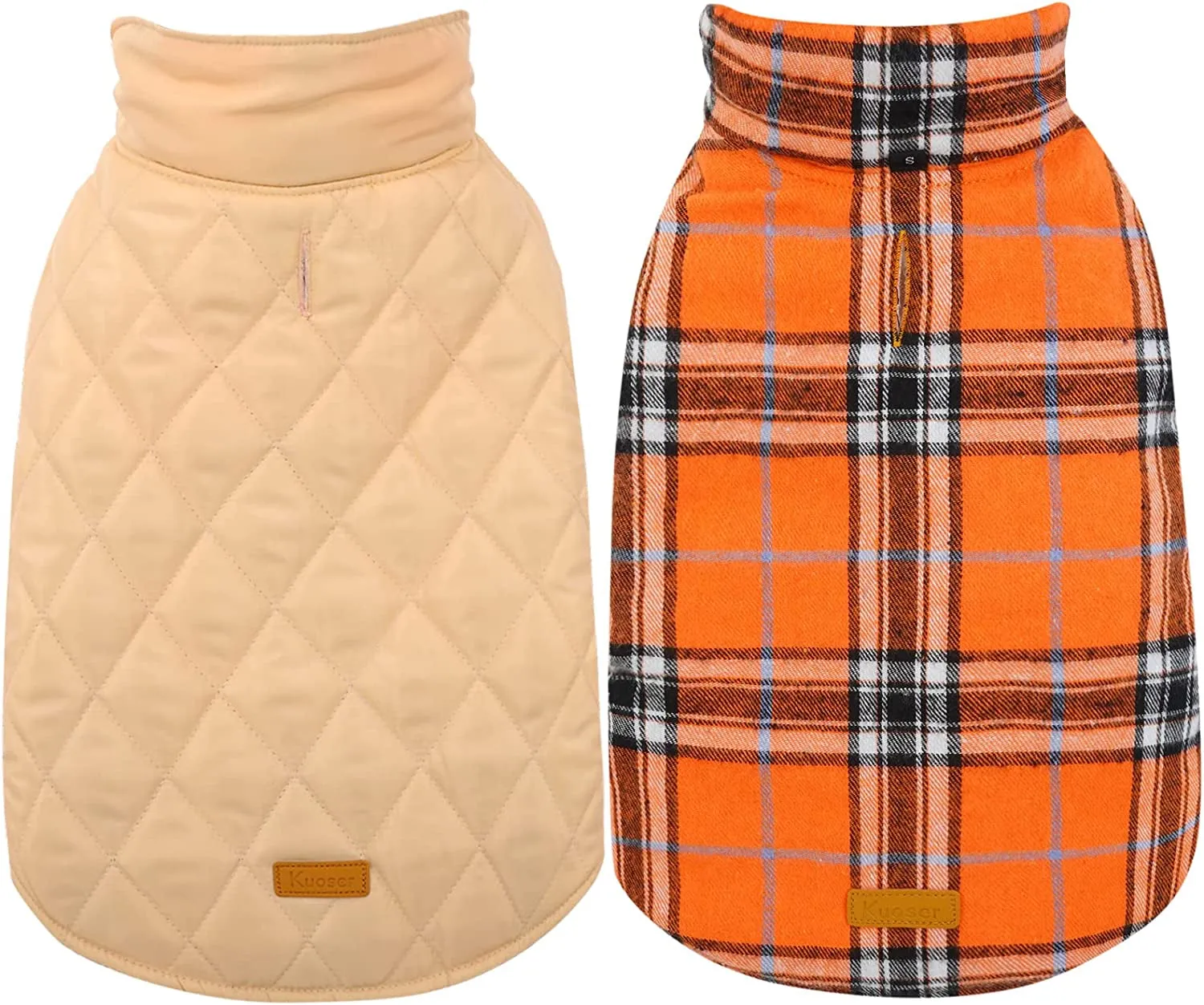 Reversible British Style Plaid Dog Winter Coat – Waterproof & Warm