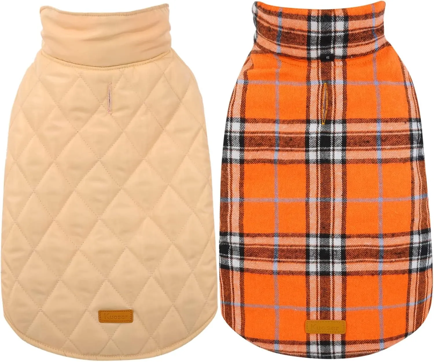 Reversible British Style Plaid Dog Winter Coat – Waterproof & Warm