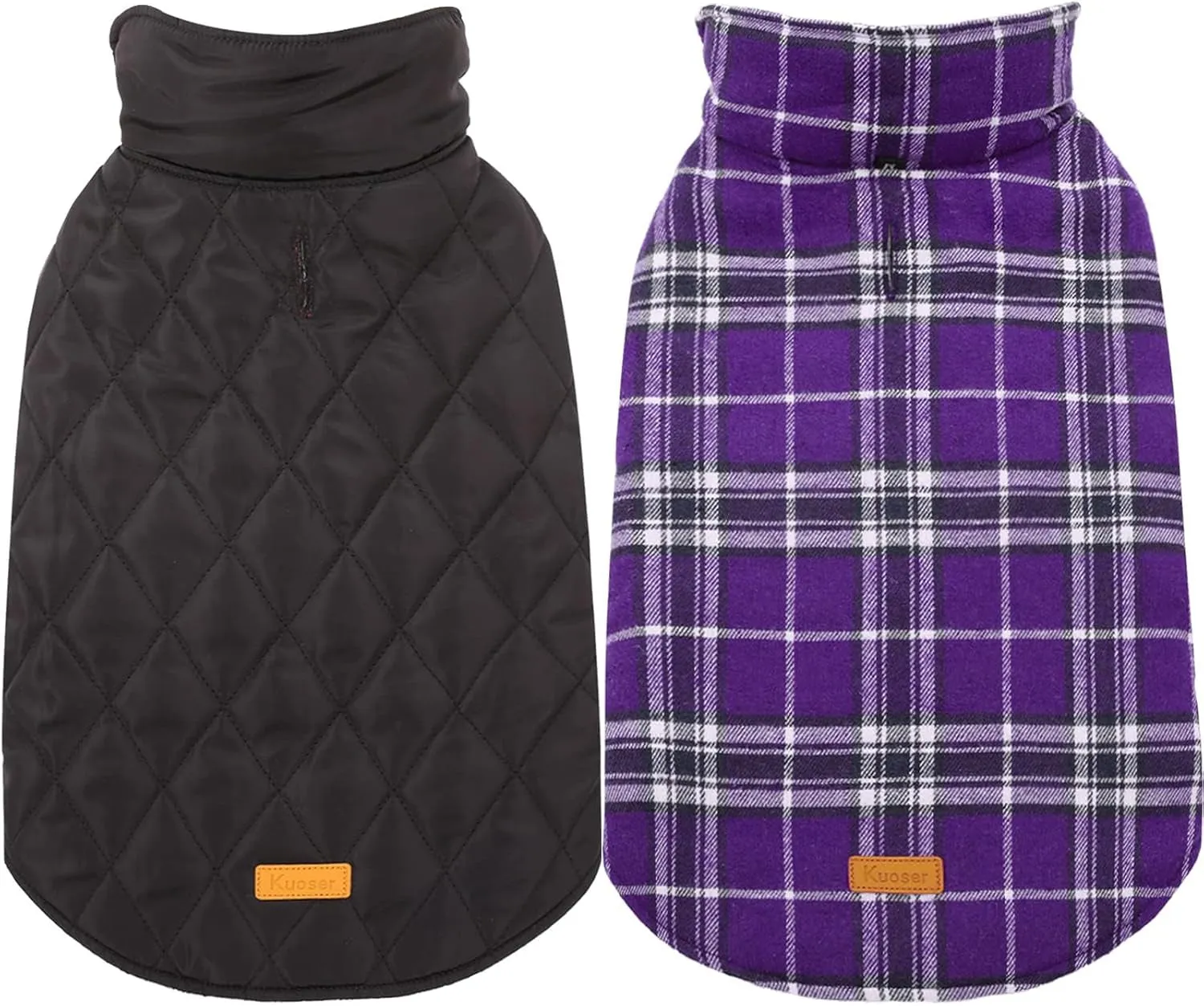 Reversible British Style Plaid Dog Winter Coat – Waterproof & Warm