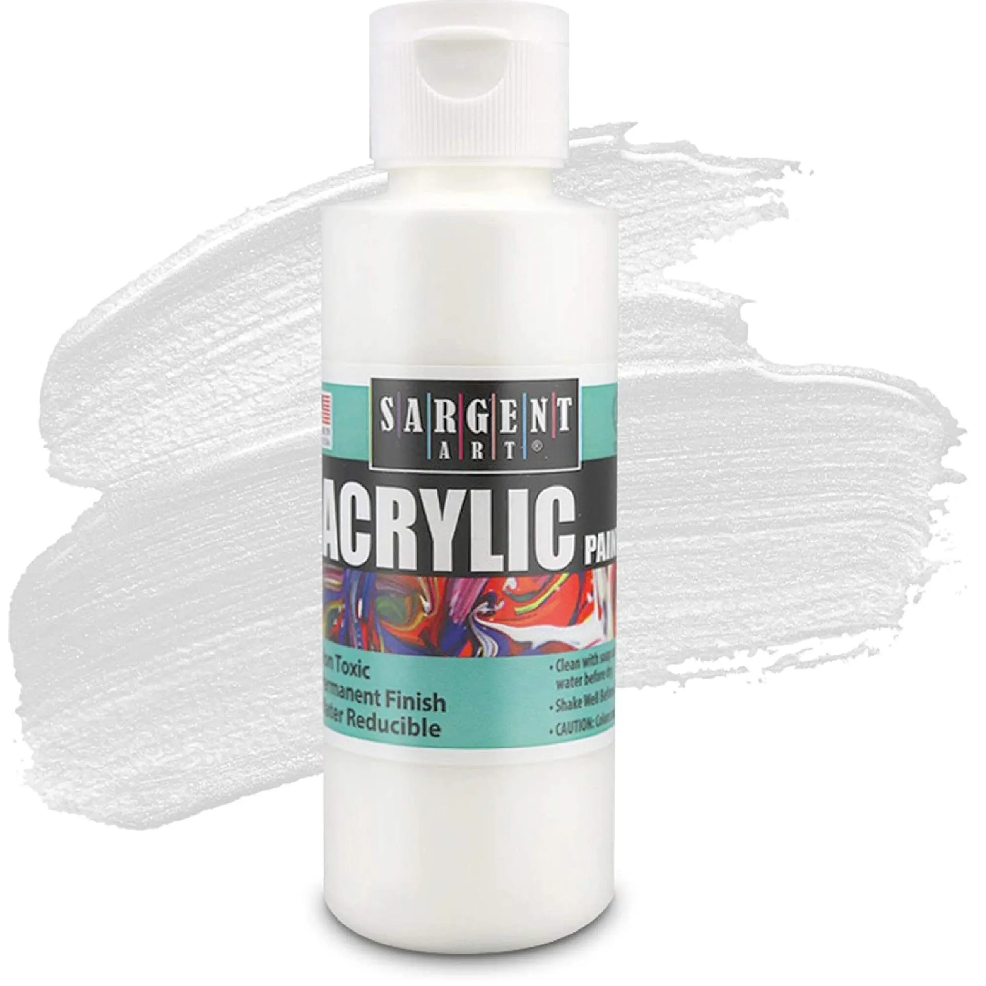 Sargent Art Primary Acrylic Paint Set | 4-Ounce Bottles x 6-Pack | No Fading