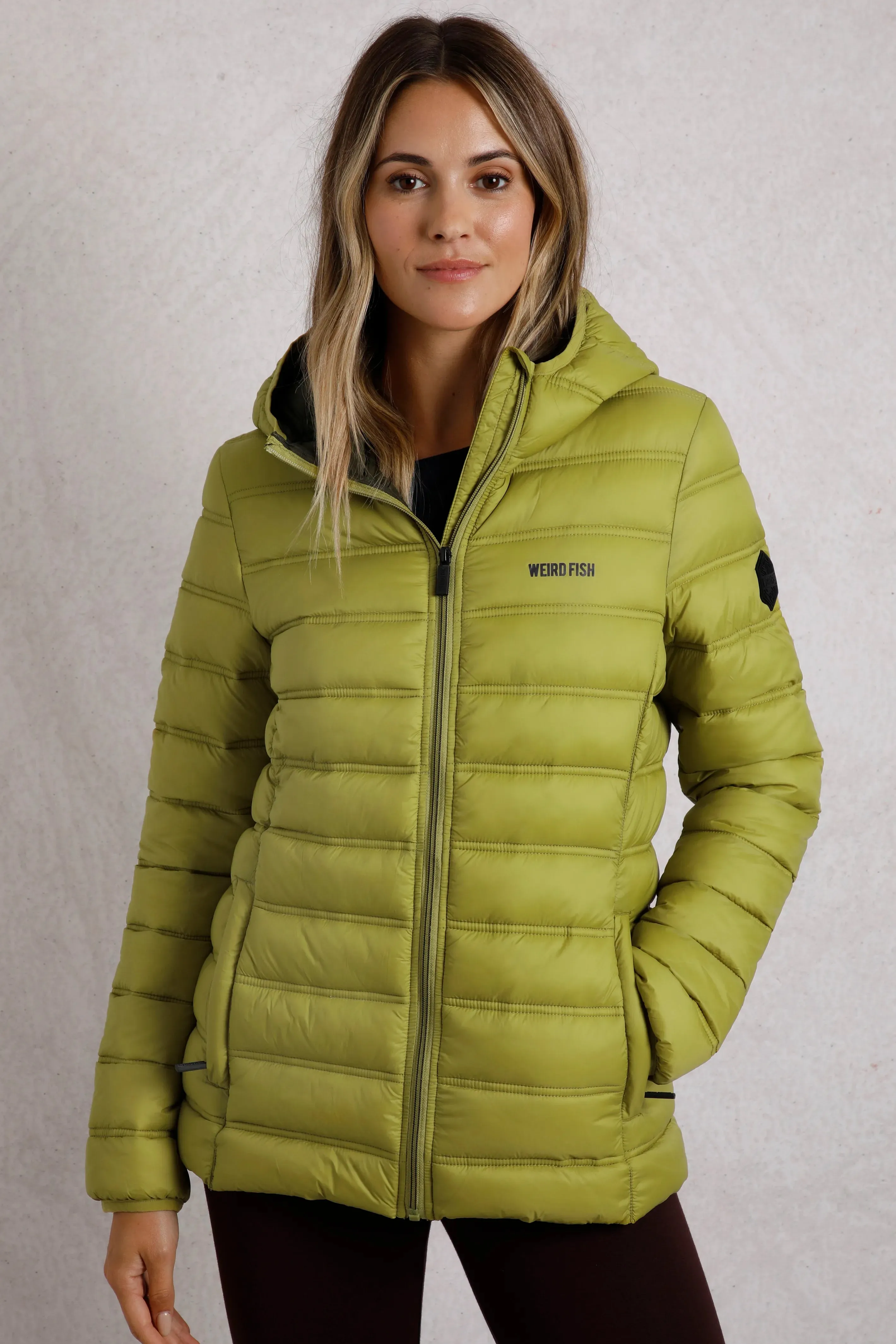 Weird Fish 14 Green Eshka Lightweight Padded Jacket
